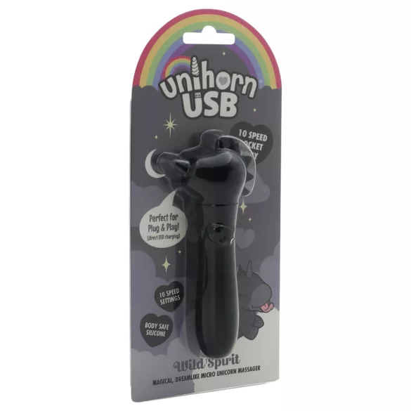 Unihorn Wild Spirit ladattava minivibraattori (musta)