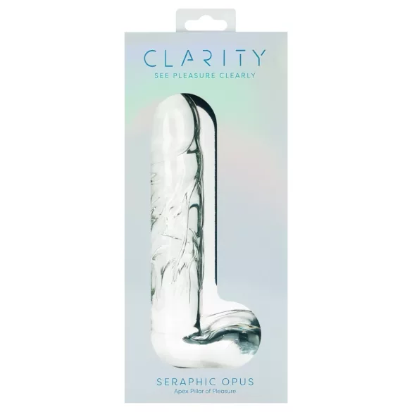 Clarity Seraphic Opus - lasinen G-piste-dildo (läpinäkyvä)