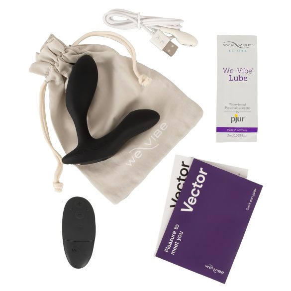 We-Vibe Vector+ - älykkäästi ohjattava anaalivibraattori - ladattava - musta