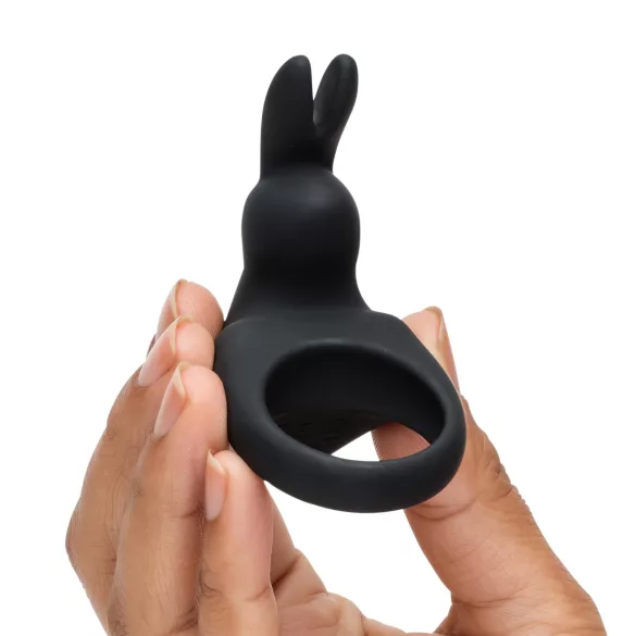 Happyrabbit - vibraatiopenisrenkaalla - ladattava - musta