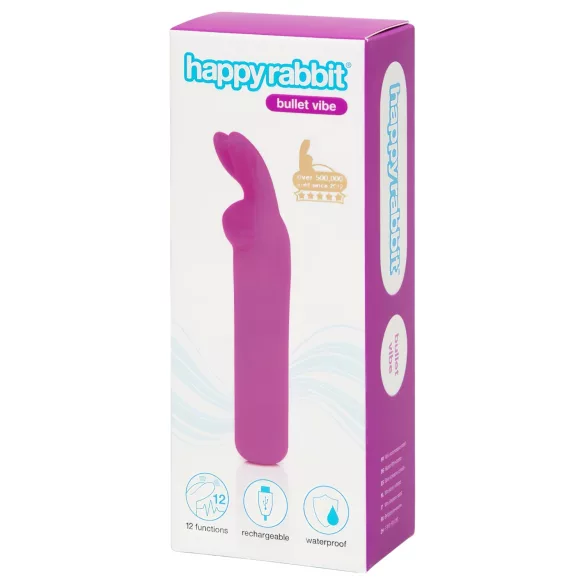 Happyrabbit - vibraattori - pieni, pupunkorvat - ladattava, violetti