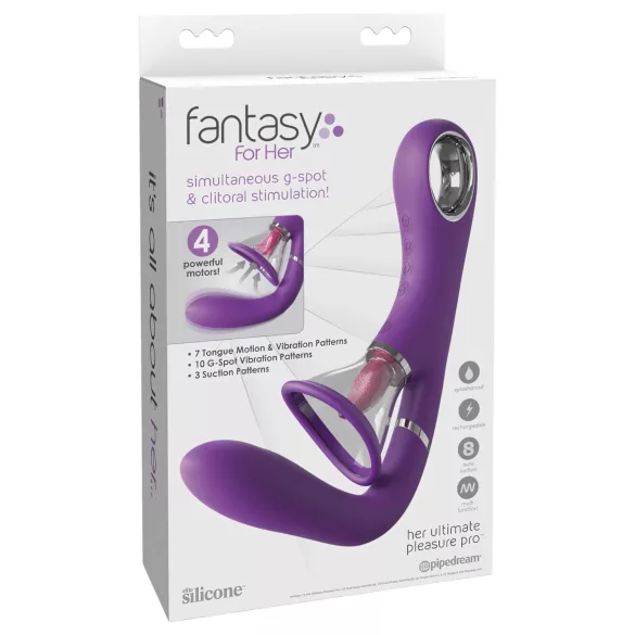 Fantasy For Her - G-piste ja klitoris vibraattori 4 moottoria - lila