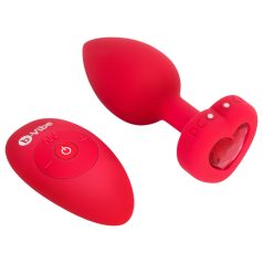 b-vibe heart - ladattava anaalivibraattori (punainen)