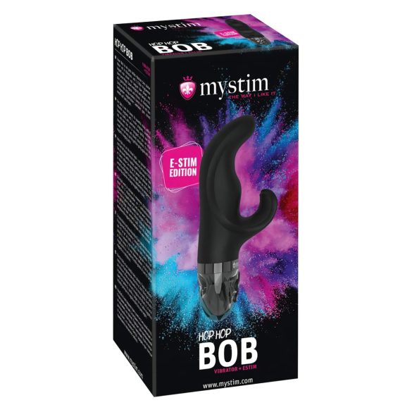 Mystim Hop Hop Bob E-Stim - ladattava sähkövibraattori (musta)
