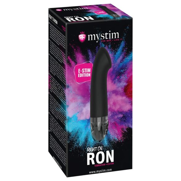 Mystim Right on Ron E-Stim - sähköinen G-pistevibraattori (musta)
