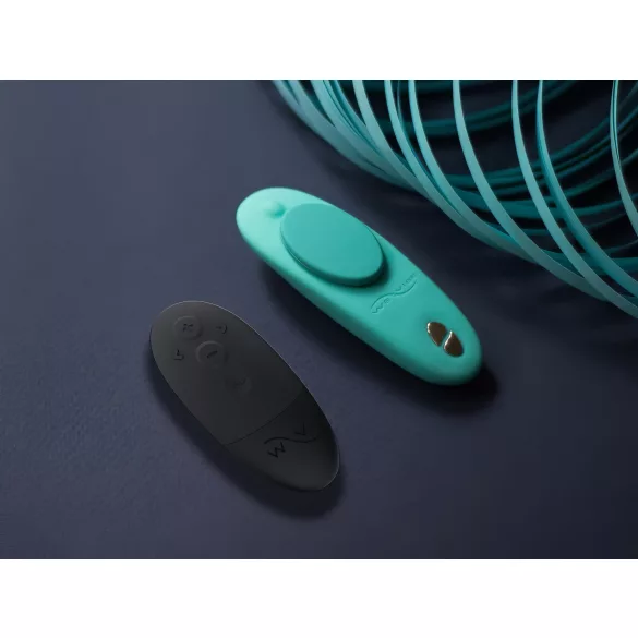 We-Vibe Moxie+ - puettavissa oleva sovellus- ja kaukosäädettävä klitoriskiihotin (turkoosi)