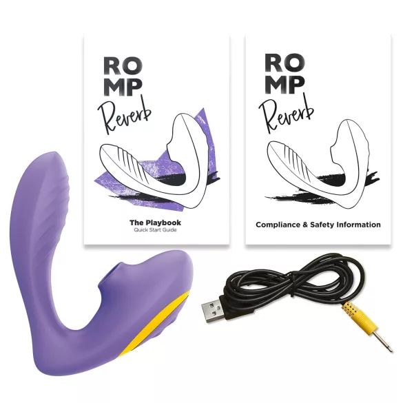 ROMP Reverb - ilmalla värähtelevä 2-in-1 G-pistevibraattori (violetti)