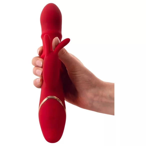 You2Toys Rabbit - vibraattori liikkuvalla renkaalla - punainen