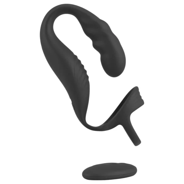Rebel - prostate vibraattori penis- ja kivestenrengas - musta