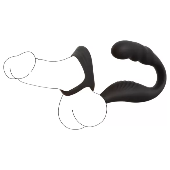 Rebel - prostate vibraattori penis- ja kivestenrengas - musta