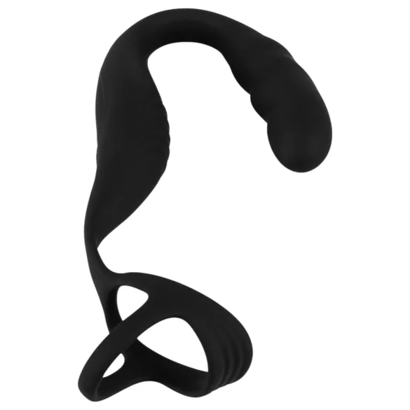 Rebel - prostate vibraattori penis- ja kivestenrengas - musta
