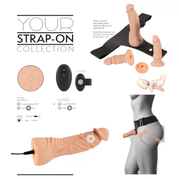 You2Toys - strap-on dildosetti - luonnollinen väri