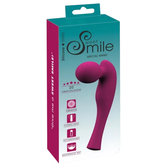 SMILE - sauva-vibraattori - ladattava - pinkki