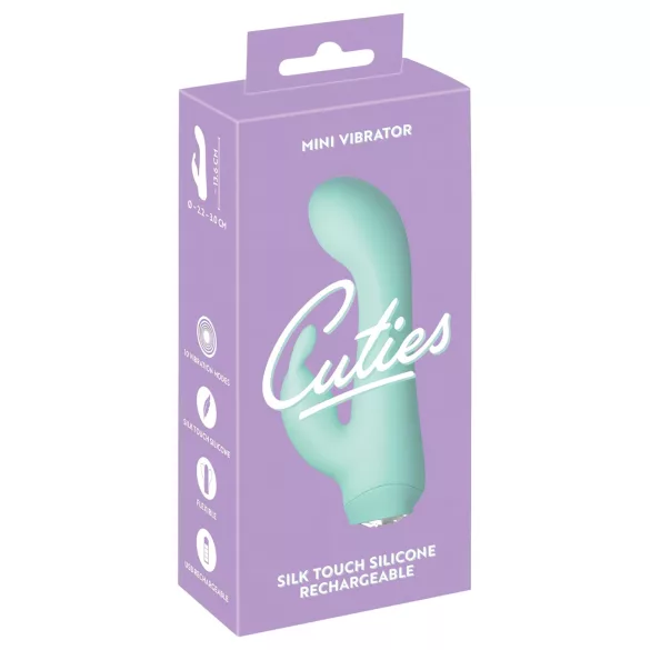 Cuties Mini 4 - ladattava, pupukorvainen klitoriskiihotin vibraattori (vihreä)