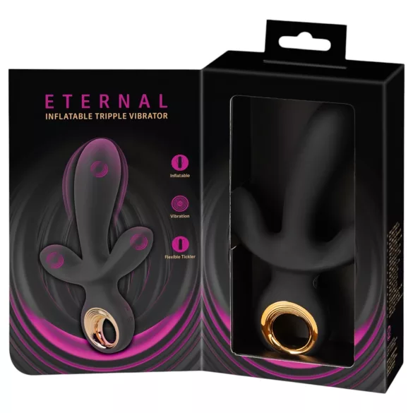 Eternal - kolmoisvibraattori täytettävä - musta