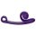 Snail Vibe Curve - 2-in-1 klitoriskiihotin vibraattori (violetti)