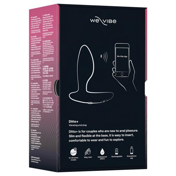 We-Vibe Ditto+ - anaalivibraattori kaukosäädöllä - ladattava, musta