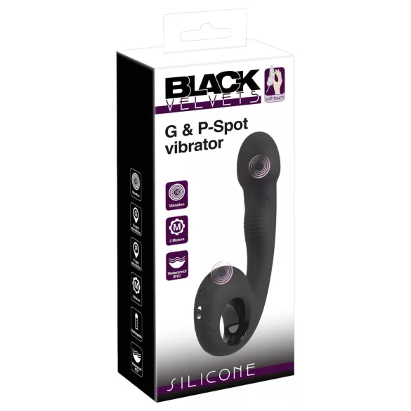 Black Velvets - G-piste ja P-piste vibraattori - musta