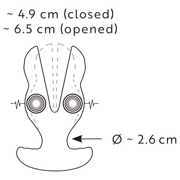 ANOS - kaksipäinen anaalivibraattori - musta