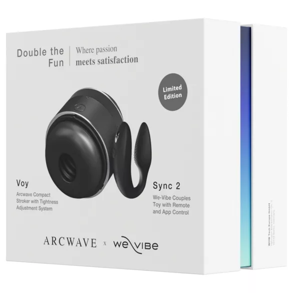 Arcwave Voy ja We-Vibe Sync 2 - Double the Fun -setti (musta)
