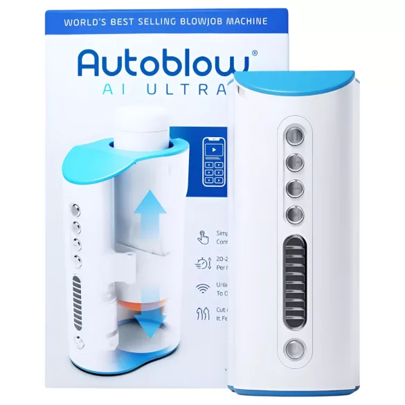 Autoblow A.I. Ultra - sähköinen suihinmasturbaattori - valkoinen