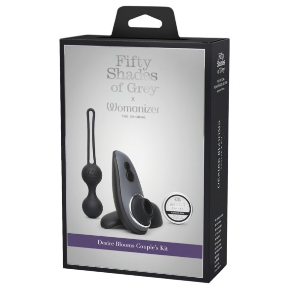 Womanizer Desire Blooms - seksisetti - 3 osaa (musta)
