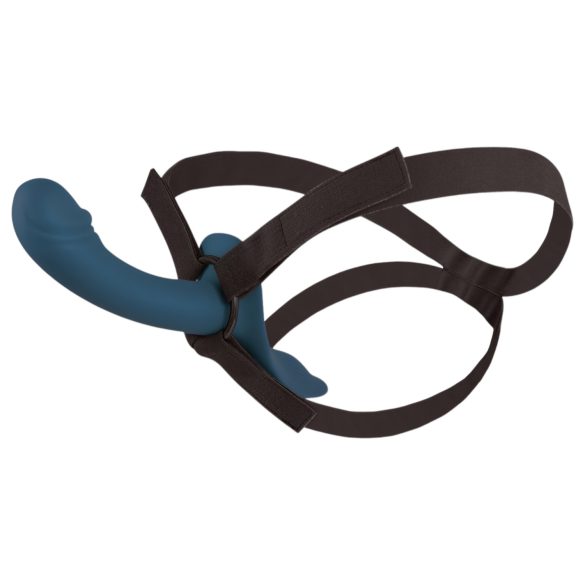 You2Toys - strap-on vibraattorisetti - musta/sininen