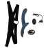 You2Toys - Strap-on Vibraattorisetti (musta-sininen)