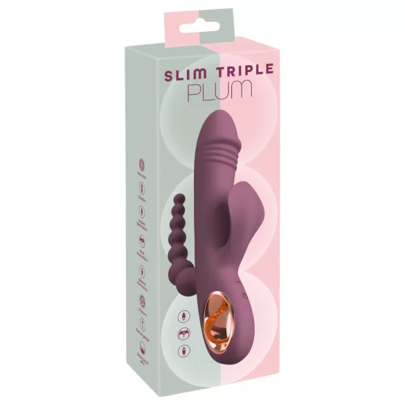 You2Toys - varrellinen vibraattori kolmella varrella - ladattava - lila