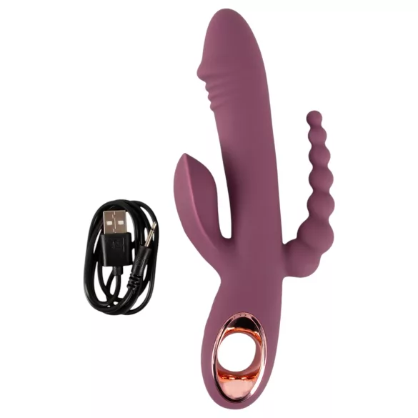You2Toys - varrellinen vibraattori kolmella varrella - ladattava - lila