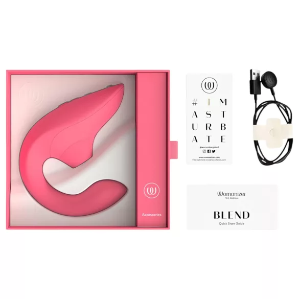 Womanizer Blend - G-pistevibraattori ja klitoriskiihotin (koralli)