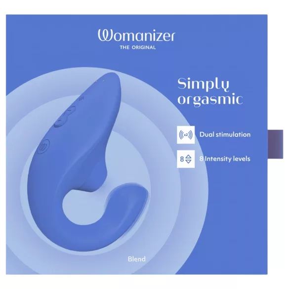 Womanizer Blend - G-pistevibraattori ja klitoriskiihotin (sininen)
