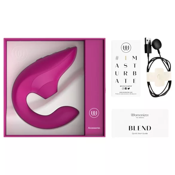 Womanizer Blend - G-pistevibraattori ja klitoriskiihotin (vaaleanpunainen)