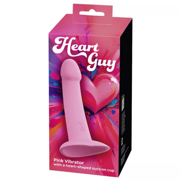 You2Toys - vibratori sydänkoristeella - pinkki