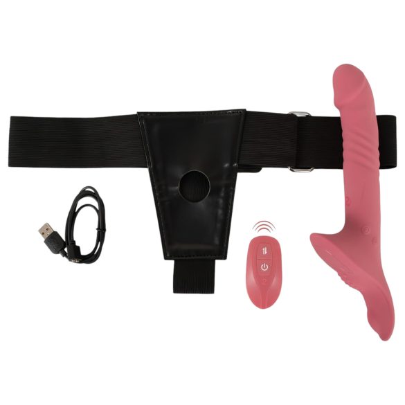 You2Toys - Strap-on vibraattorisetti (punainen)