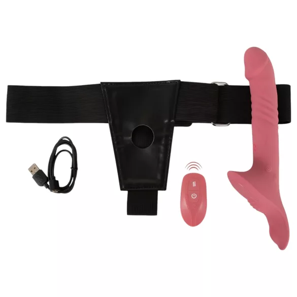 You2Toys - strap-on vibraattori setti - punainen