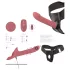 You2Toys - strap-on vibraattori setti - punainen