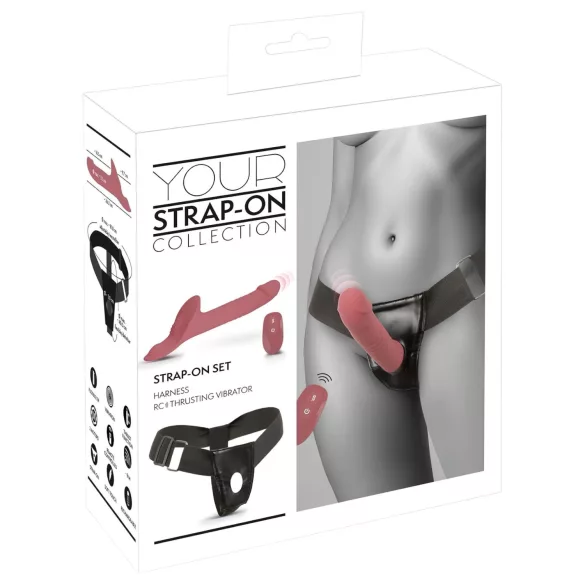 You2Toys - strap-on vibraattori setti - punainen