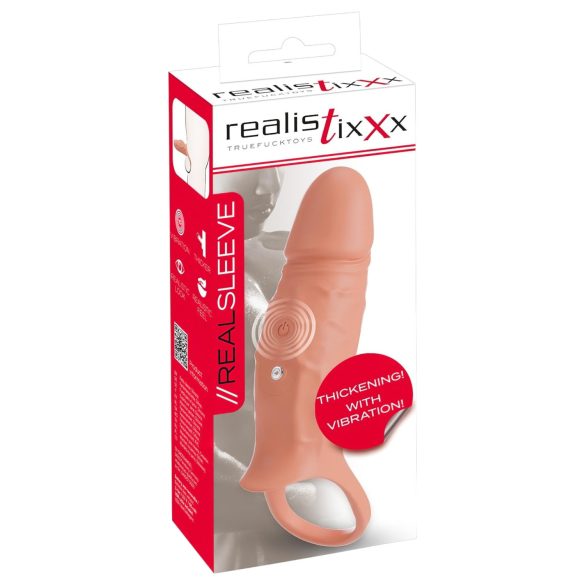 Realistixxx – värisevä penisholkki renkaalla (luonnollinen)