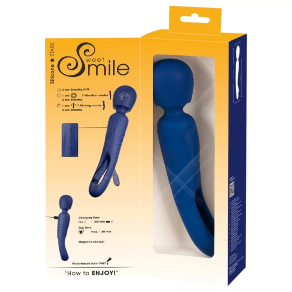 Smile - 2-in-1 kielistimulaattorivibraattori (sininen)