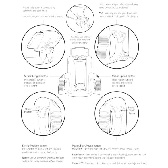 Fleshlight Quickshot Launch - adapteri masturboijaan - musta