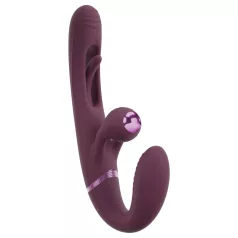 Javida - olkaimeton strap-on-parivibraattori (liila)