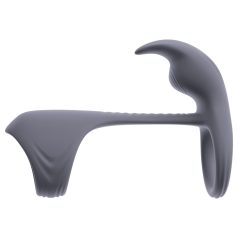   Beau Coeur Vylor - penis- ja kivesten rengas klitoriskiihottimella - harmaa