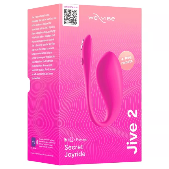 We-Vibe Jive 2 - käytettävä, kaukosäätimellä ohjattava G-pistevibraattori (vaaleanpunainen)