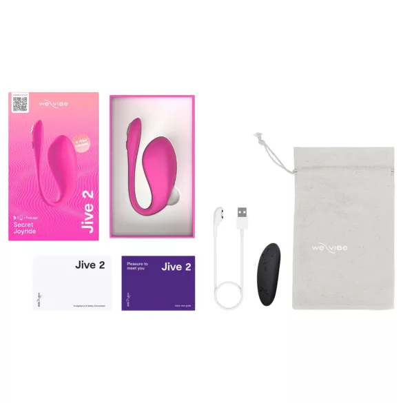 We-Vibe Jive 2 - käytettävä, kaukosäätimellä ohjattava G-pistevibraattori (vaaleanpunainen)