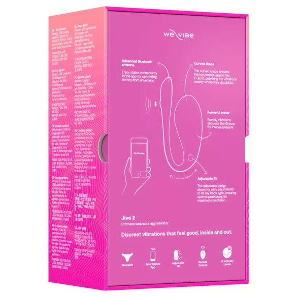 We-Vibe Jive 2 - käytettävä, kaukosäätimellä ohjattava G-pistevibraattori (vaaleanpunainen)