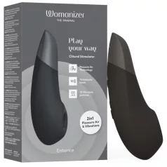   Womanizer Enhance 2in1 ilmalla toimiva klitoriskiihotin + vibraattori (musta)