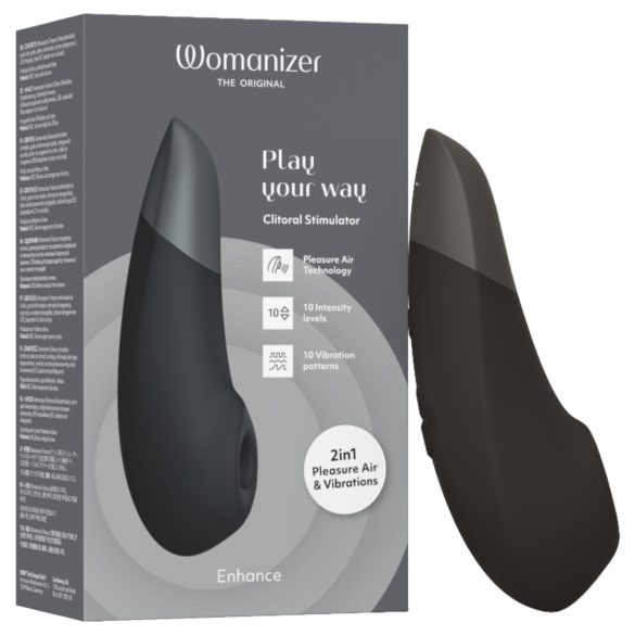 Womanizer Enhance - ilmateitse kiihottava klitorisvibraattori (musta)