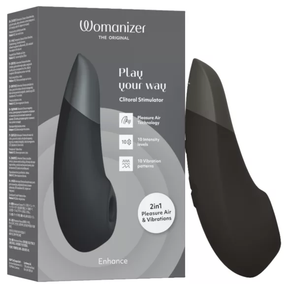 Womanizer Enhance - klitoriskiihotin - paineaaltotekniikka - musta