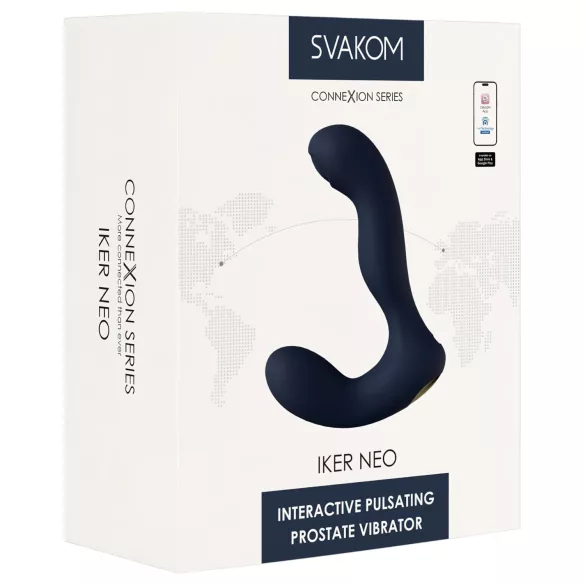 Svakom Iker Neo - interaktiivinen pulsoiva anaalivibraattori - sininen